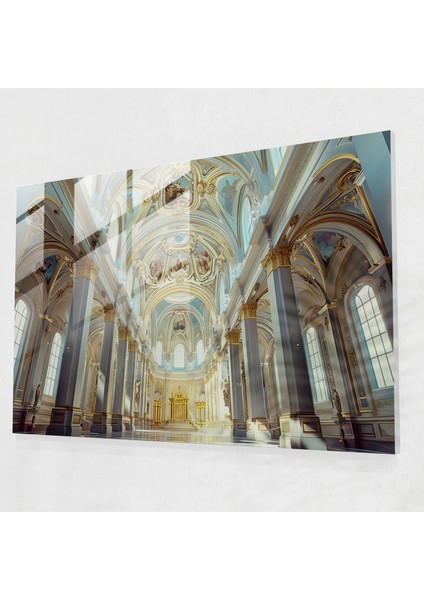 Klasisizm Cam Duvar Sanatı - Majestic Cathedral - Klasisizm, Elevate, Klasisizm, Ev Dekorasyonu, 45 x 30 cm