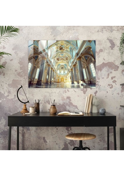 Klasisizm Cam Duvar Sanatı - Majestic Cathedral - Klasisizm, Elevate, Klasisizm, Ev Dekorasyonu, 45 x 30 cm