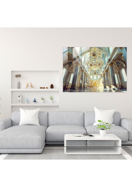 Klasisizm Cam Duvar Sanatı - Majestic Cathedral - Klasisizm, Elevate, Klasisizm, Ev Dekorasyonu, 45 x 30 cm
