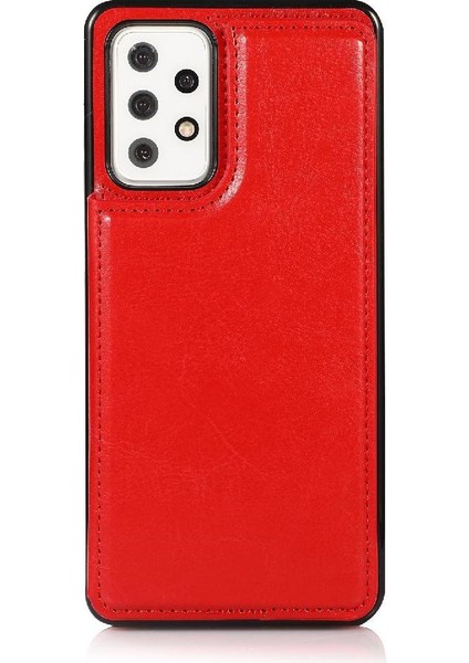 Kart Sahibinin Pu Deri Kart Yuvaları ile Samsung Galaxy A72 Için Cüzdan Kılıf (Yurt Dışından)