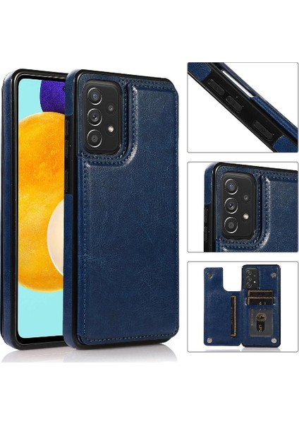 Cüzdan Kılıf Samsung Galaxy A52 4g/5g Kart Yuvaları Çift Manyetik Toka (Yurt Dışından)