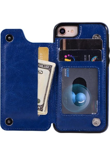 Cüzdan Kılıf IPhone 6/6s Çift Manyetik Toka Pu Deri Kart Yuvaları (Yurt Dışından)