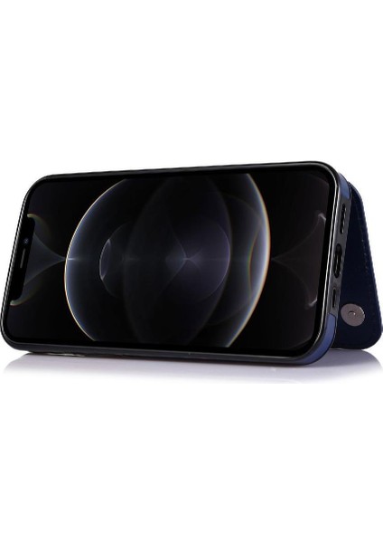 IPhone 12 Için Cüzdan Durumda Pro Max Çift Manyetik Toka Kart Yuvaları Pu (Yurt Dışından) modelleri