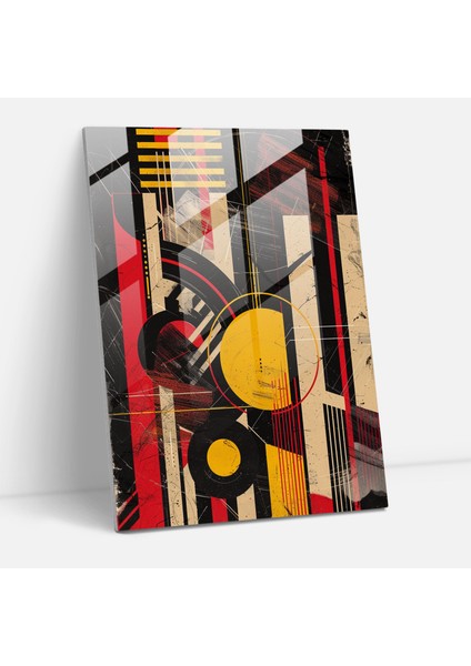 Art Deco Pop Art Cam Duvar Sanatı - Klasisizm+Popart, Modern Sanat, Ev Dekorasyonu, Cam Duvar Sanatı, 30 x 45 cm
