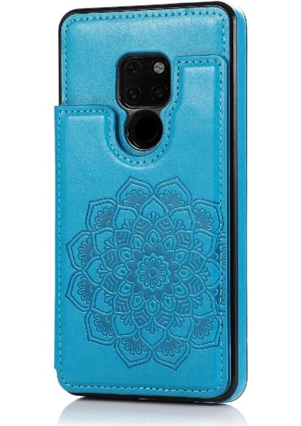 Cüzdan Kart Tutucu Kılıf ile Huawei Mate 20 Desen Çiçek Pu Deri (Yurt Dışından)