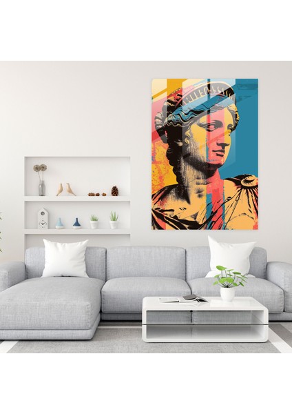 Klasik Pop Art Cam Duvar Sanatı - Klasisizm+Popart, Ev Dekorasyonu, Antik Çağ, Modern Sanat, 60 x 90 cm modelleri