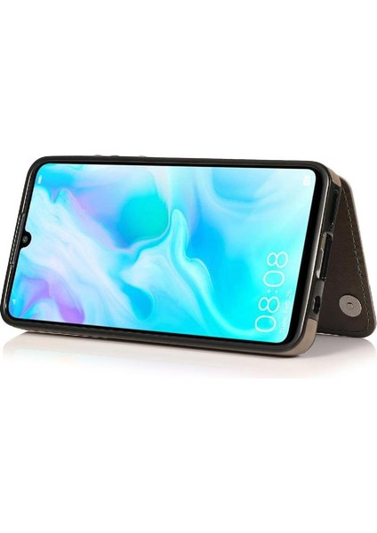 Huawei P30 Lite Flip Darbeye Dayanıklı Desen Için Kart Tutucu Kılıf ile Cüzdan (Yurt Dışından)
