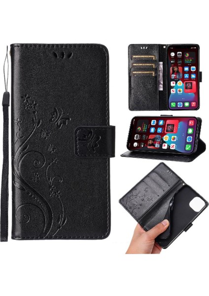 IPhone 15 Için Pu Deri Kickstand Durumda Kart Tutucu Manyetik Kapatma (Yurt Dışından)
