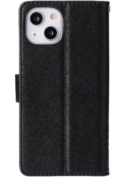 IPhone 15 Için Pu Deri Kickstand Durumda Kart Tutucu Manyetik Kapatma (Yurt Dışından) modelleri