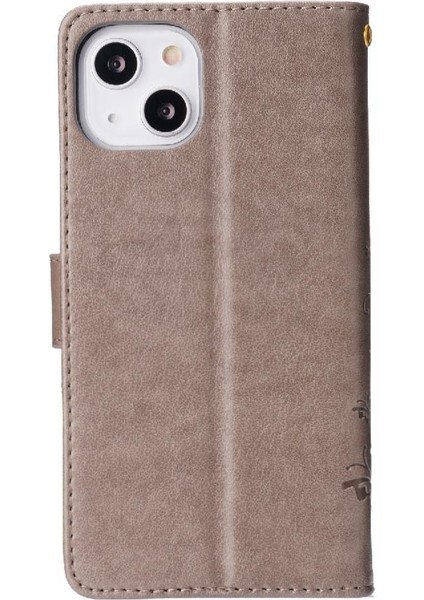 IPhone 15 Için Pu Deri Kickstand Durumda Kart Tutucu Manyetik Kapatma (Yurt Dışından) modelleri