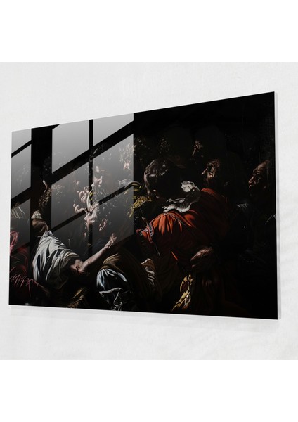 Caravaggio Stili Cam Baskı - Caravaggio, Cam Sanatı, Cam Baskı, Duvar Dekorasyonu, 45 x 30 cm