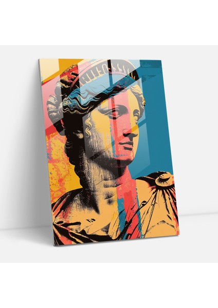 Klasik Pop Art Cam Duvar Sanatı - Klasisizm+Popart, Ev Dekorasyonu, Antik Çağ, Modern Sanat, 30 x 45 cm