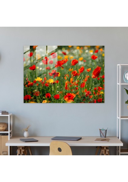 Haşhaş Tarlası Cam Baskı - Claude Monet, Duvar Süslemesi, Claude Monet, Cam Baskı, 45 x 30 cm