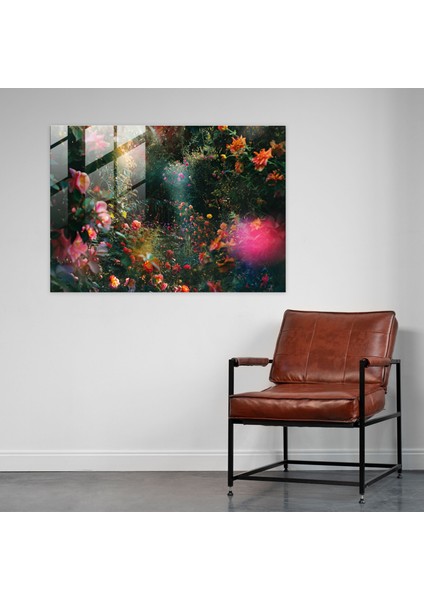 Claude Monet Cam Tablo - Çiçek Açan Bahçe Cam Duvar Tablosu - Claude Monet, Cam Duvar Tablosu, Cam Baskı, Claude Monet, 45 x 30 cm modelleri