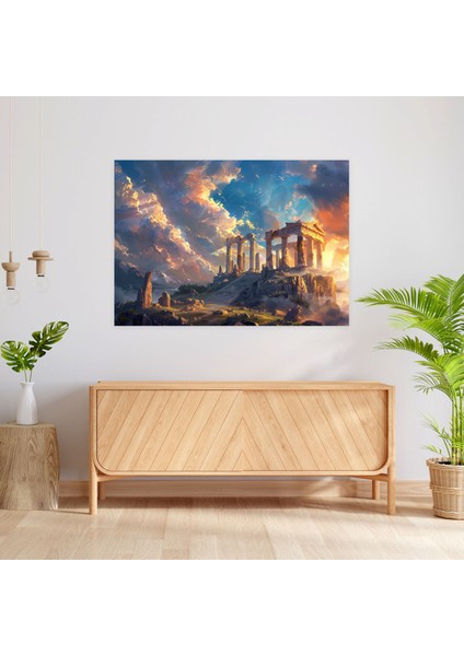 Dramatik Yunan Harabeleri Klasisizm Duvar Dekoru - Klasisizm, Ev Dekorasyonu, Kanvas Tablo, Kanvas Tablo, 50 x 30 cm fiyatları