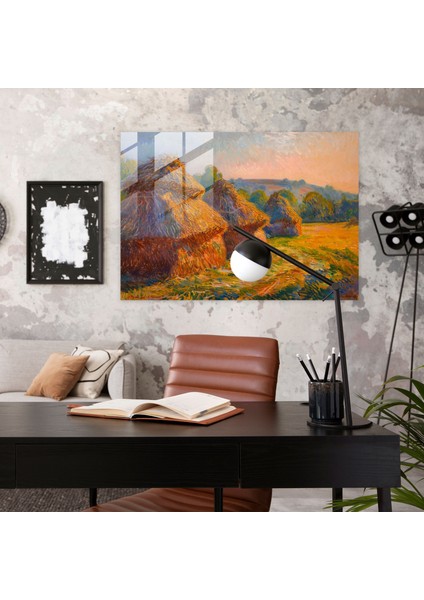 Claude Monet Duvar Dekorasyonu - Saman Yığını Üzerinde Altın Işık Tablosu - Claude Monet, Claude Monet, Ev Dekorasyonu, Modern Sanat, 45 x 30 cm fiyatları