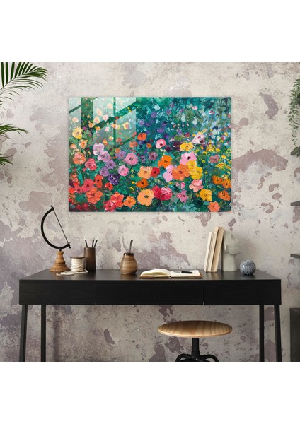 Claude Monet Çiçek Bahçesi Cam Baskı - Claude Monet, Ev Dekorasyonu, Çiçek Bahçesi, Claude Monet, 45 x 30 cm fiyatları