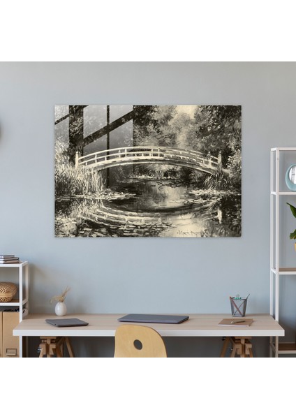 Claude Monet Sakin Gölet Ev Dekorasyonu - Claude Monet, Claude Monet, Sakin Gölet, Modern Sanat, 45 x 30 cm
