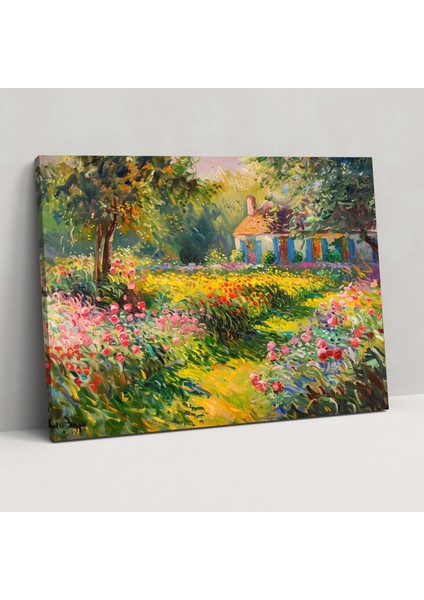 Claude Monet Sanatçının Bahçe Duvar Tablosu - Claude Monet, Duvar Dekorasyonu, Kanvas Tablo, Kanvas Tablo, 50 x 30 cm