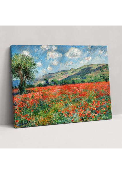 Claude Monet Gelincik Tarlası Duvar Tablosu - Claude Monet, Duvar Sanatı, Claude Monet, Kanvas Tablo, 50 x 30 cm