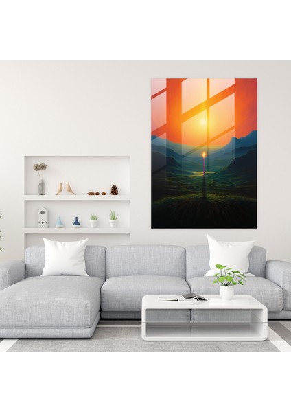 Cama Baskı Sakin Mum - Mum, Empresyonist Manzara, Alacakaranlık, Ev Dekorasyonu, 30 x 45 cm modelleri