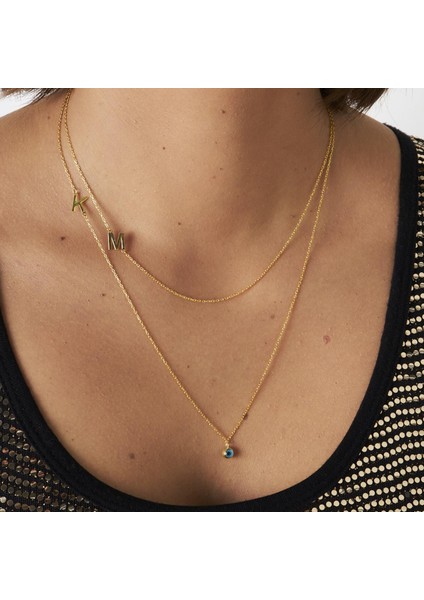 2 Harfli Nazarlı Inci Kolye modelleri