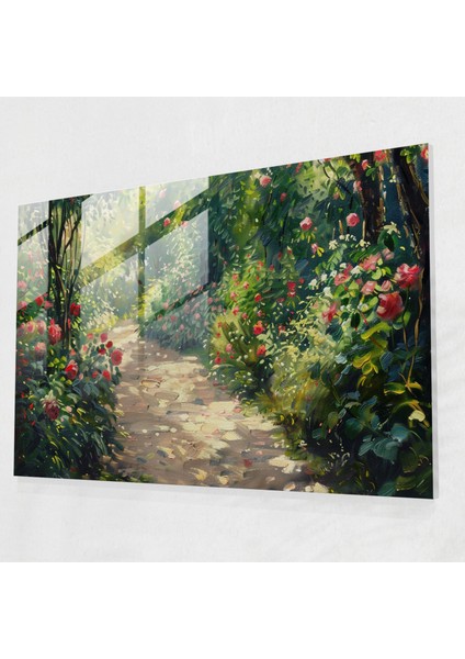 Claude Monet Cam Baskı - Bahçe Yolu - Claude Monet, Claude Monet, Cam Sanatı, Ev Dekorasyonu, 45 x 30 cm