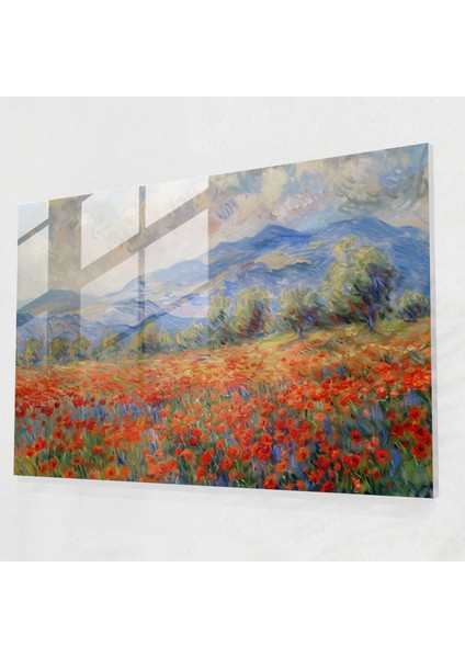 Haşhaş Tarlası Cam Baskı - Claude Monet, Cam Baskı, Modern Sanat, Claude Monet, 45 x 30 cm