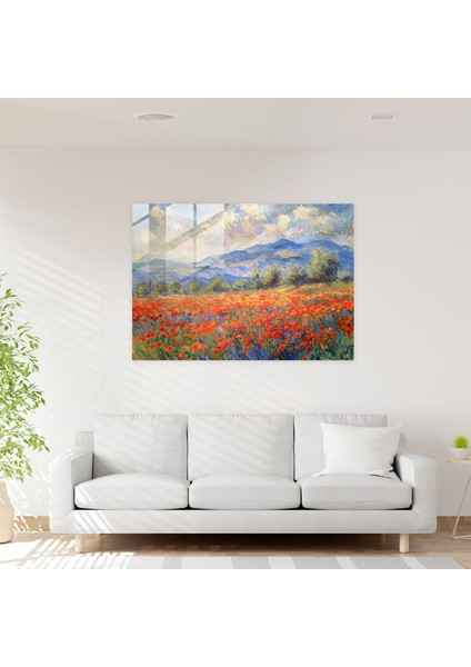 Haşhaş Tarlası Cam Baskı - Claude Monet, Cam Baskı, Modern Sanat, Claude Monet, 45 x 30 cm modelleri