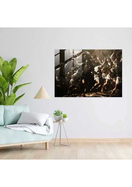 Caravaggio Stili Cam Sanatı - Caravaggio, Enerjik, Caravaggio Stili, Dinamik, 45 x 30 cm fiyatları