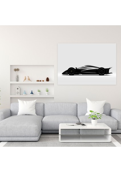Ferrari Duvar Sanatı - Ferrari, Ferrari Yarış Arabası, Duvar Dekorasyonu, Şık Çizgiler, 50X30