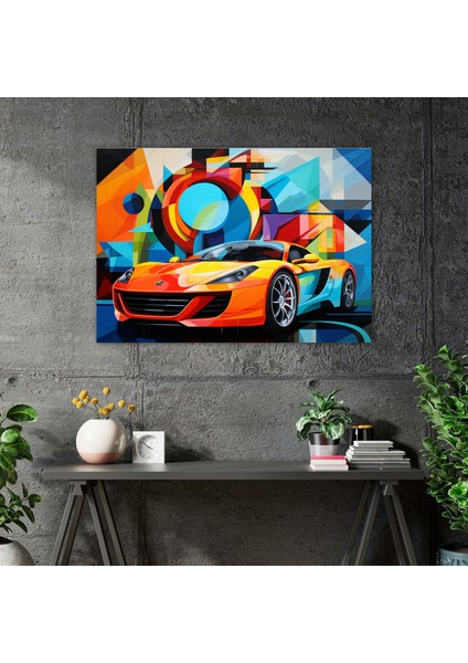 Ferrari Duvar Sanatı - Ferrari, Duvar Dekorasyonu, Duvar Sanatı, Kanvas Tablo, 50 x 30 cm