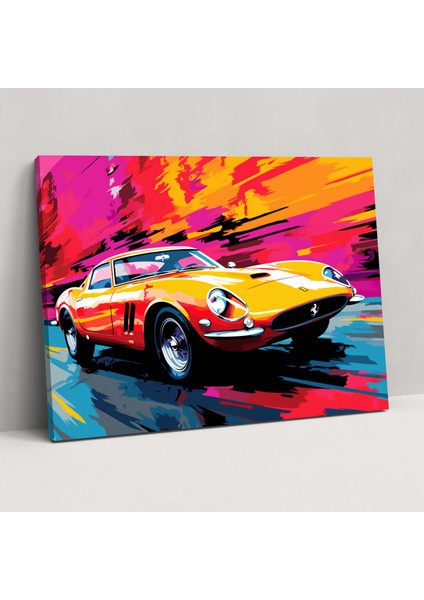 Ferrari Kanvas Tablo - Pop Art Enerji - Ferrari, Kanvas Tablo, Ferrari, Kanvas Tablo, 50 x 30 cm