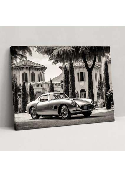 Ferrari Duvar Tablosu - Vintage Italyan Tarzı - Ferrari, Vintage Italyan Tarzı, Duvar Sanatı, Kanvas Tablo, 50 x 30 cm