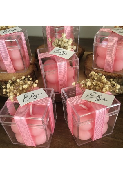 Pembe Bubble Mum Doğumgünü,nişan,özel Gün Hediyeliği Pembe Bubble Candle