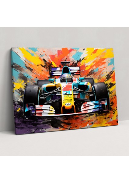 Formula 1 Kanvas Tablo - Formula 1, Canlı, Ev Dekorasyonu, Kanvas Tablo, 50 x 30 cm