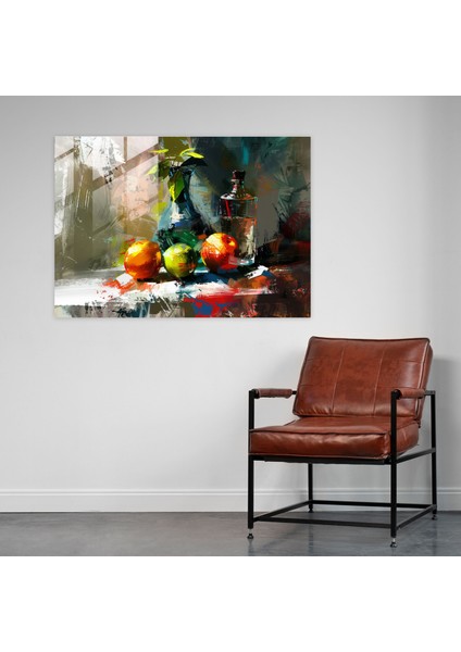 Abartılı Natürmort Fovizm Cam Baskı - Fovizm, Fovizm Sanat Stili, Cam Baskı, Ev Dekorasyonu, 45 x 30 cm fiyatları