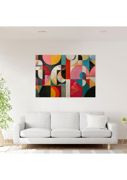 Fovizm Cesur Geometrik Desenler Duvar Dekorasyonu - Fovizm, Duvar Dekorasyonu, Kanvas Tablo, Fovizm, 50 x 30 cm fiyatları
