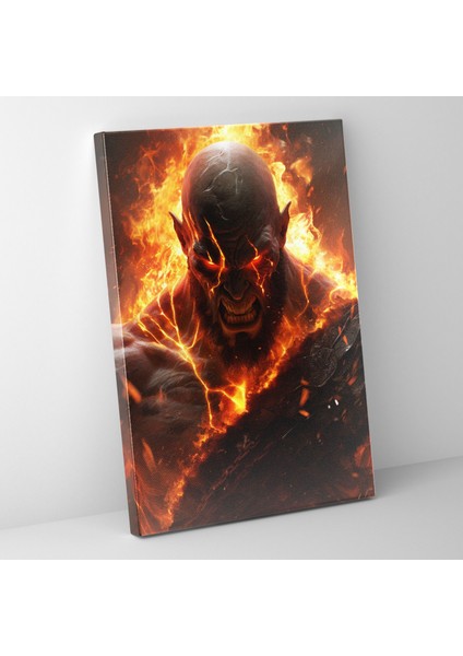 God Of War Kanvas Tablo - God Of War, Yoğunluk, Yıkıcı Saldırı, Ev Dekorasyonu, 30 x 50 cm