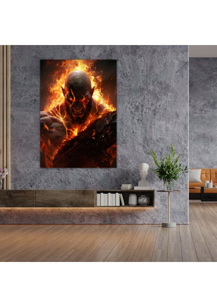 God Of War Kanvas Tablo - God Of War, Yoğunluk, Yıkıcı Saldırı, Ev Dekorasyonu, 30 x 50 cm fiyatları