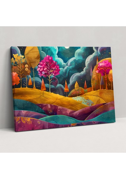 Fovizm Sanat Tarzı Manzara Kanvas Tablo - Fovizm, Fovizm Sanat Tarzı, Ev Dekorasyonu, Duvar Sanatı, 50 x 30 cm