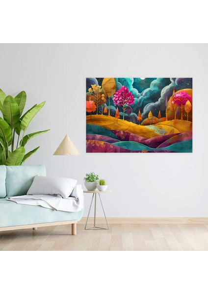 Fovizm Sanat Tarzı Manzara Kanvas Tablo - Fovizm, Fovizm Sanat Tarzı, Ev Dekorasyonu, Duvar Sanatı, 50 x 30 cm modelleri