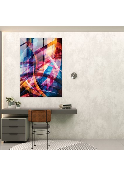 Fütürizm Cam Baskı - Dinamik Çizgiler ve Optik Yanılsama - Fütürizm, Cam Baskı, Modern Sanat, Ev Dekorasyonu, 30 x 45 cm