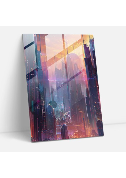 Fütürizm Cam Duvar Sanatı - Fütürizm, Modern Sanat, Fütürizm Sanat Stili, Cam Baskı, 30 x 45 cm