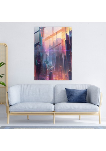 Fütürizm Cam Duvar Sanatı - Fütürizm, Modern Sanat, Fütürizm Sanat Stili, Cam Baskı, 30 x 45 cm fiyatları