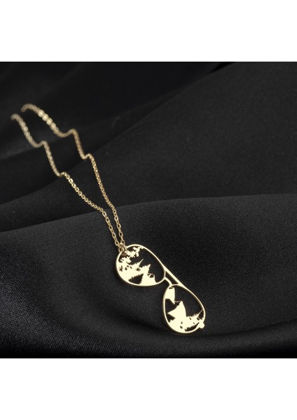 925 Ayar Gümüş Gözlük Kolye Özel Tasarım