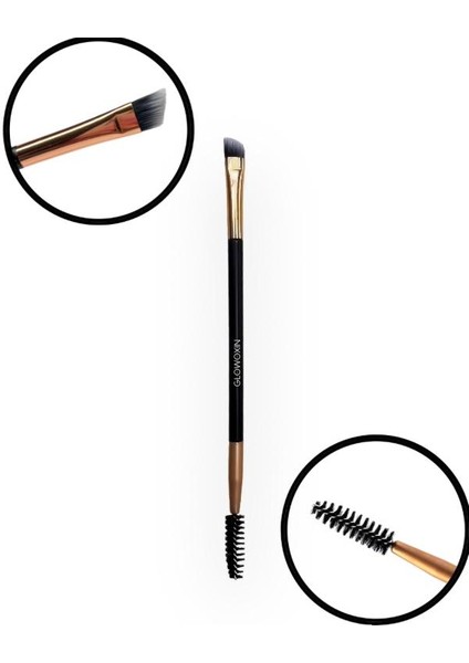 Çift Taraflı Eyeliner Kaş ve Kirpik Fırçası