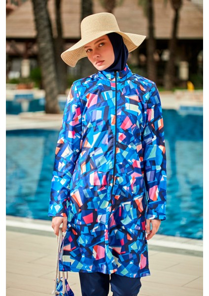 Desenli Tam Kapalı Tesettür Mayo R2405 fiyatları