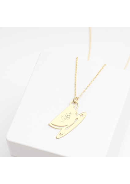 925 Ayar Gümüş Kahve Fincanı Isim Kolye Özel Tasarım modelleri