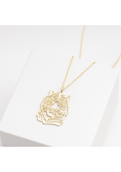 925 Ayar Gümüş Kaplan Figürlü Kolye Özel Tasarım fiyatları